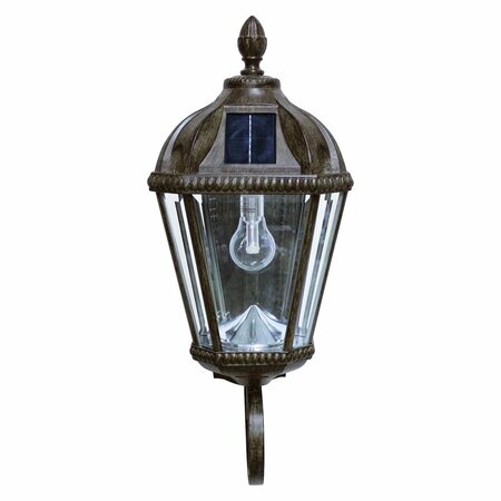 GAMA SONIC Royal Bulb Solar Light - W/Gs Solar Light Bulb - Wall Mount - Weathered Bronze 98B310